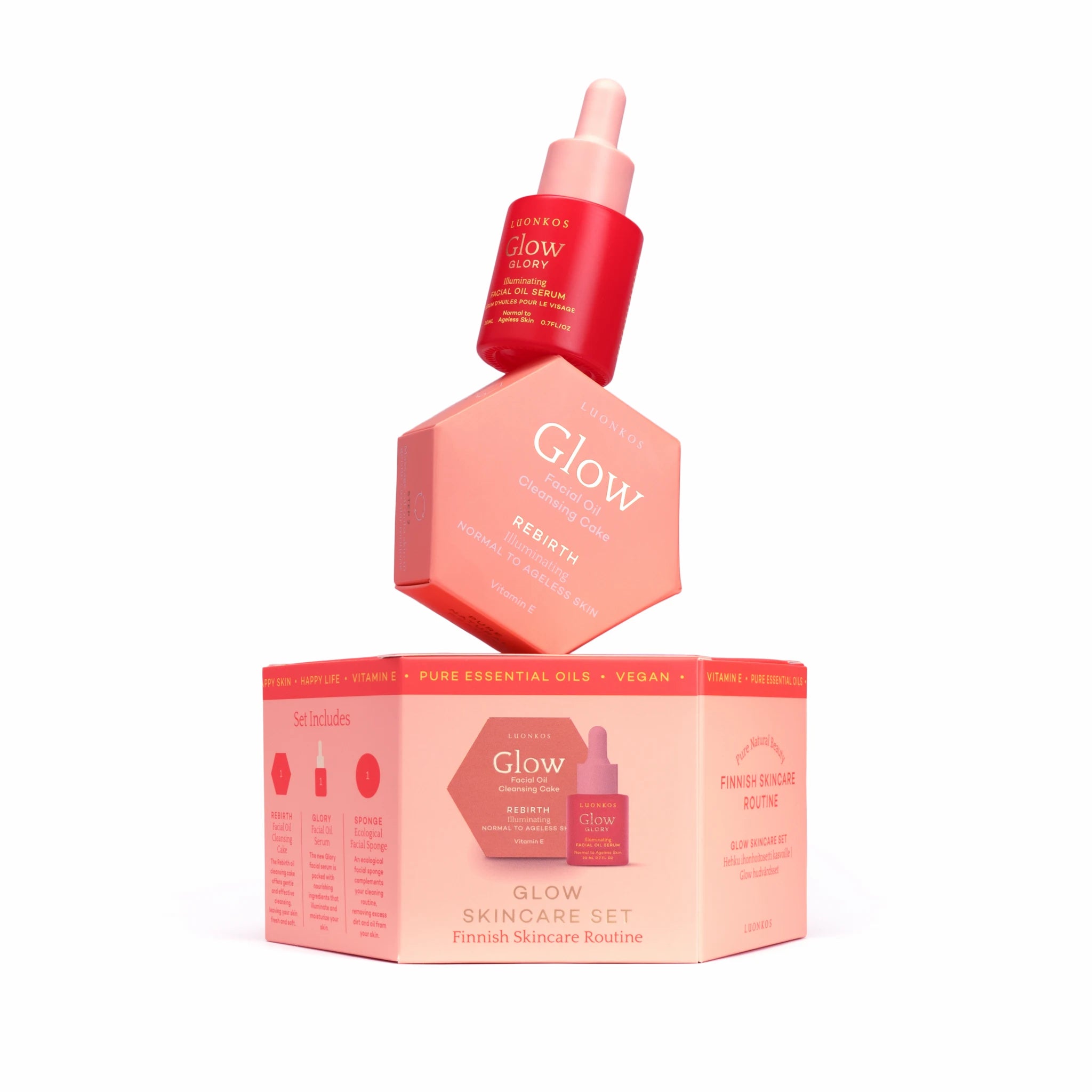 Face Oil Skincare set - Glow & Shine - Luonkos