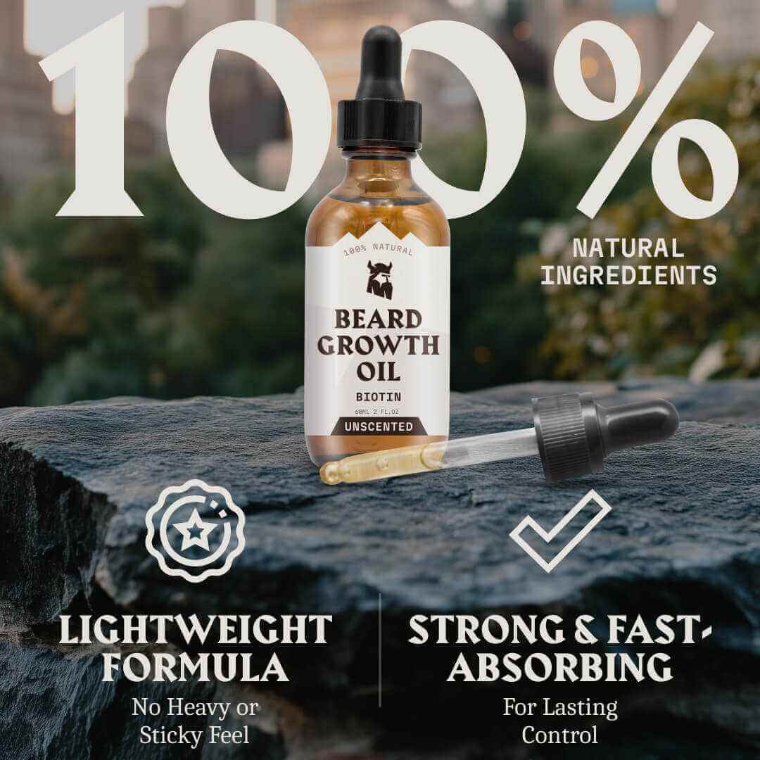 Skäggväxtolja Biotin för män - Doftfri