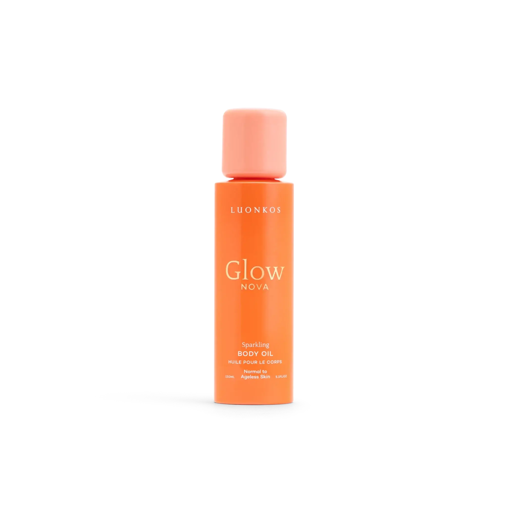 Nova Body Oil – a shimmering, nourishing body oil that softens, hydrates, and leaves your skin with a luxurious glow.