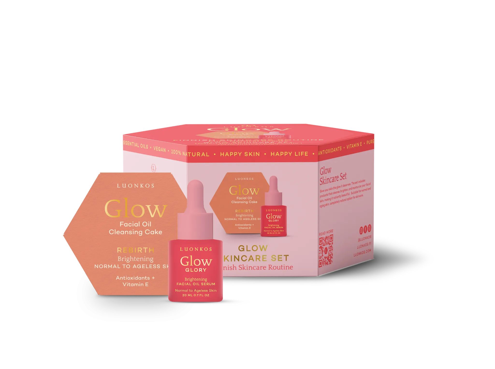Face Oil Skincare set - Glow & Shine - Luonkos