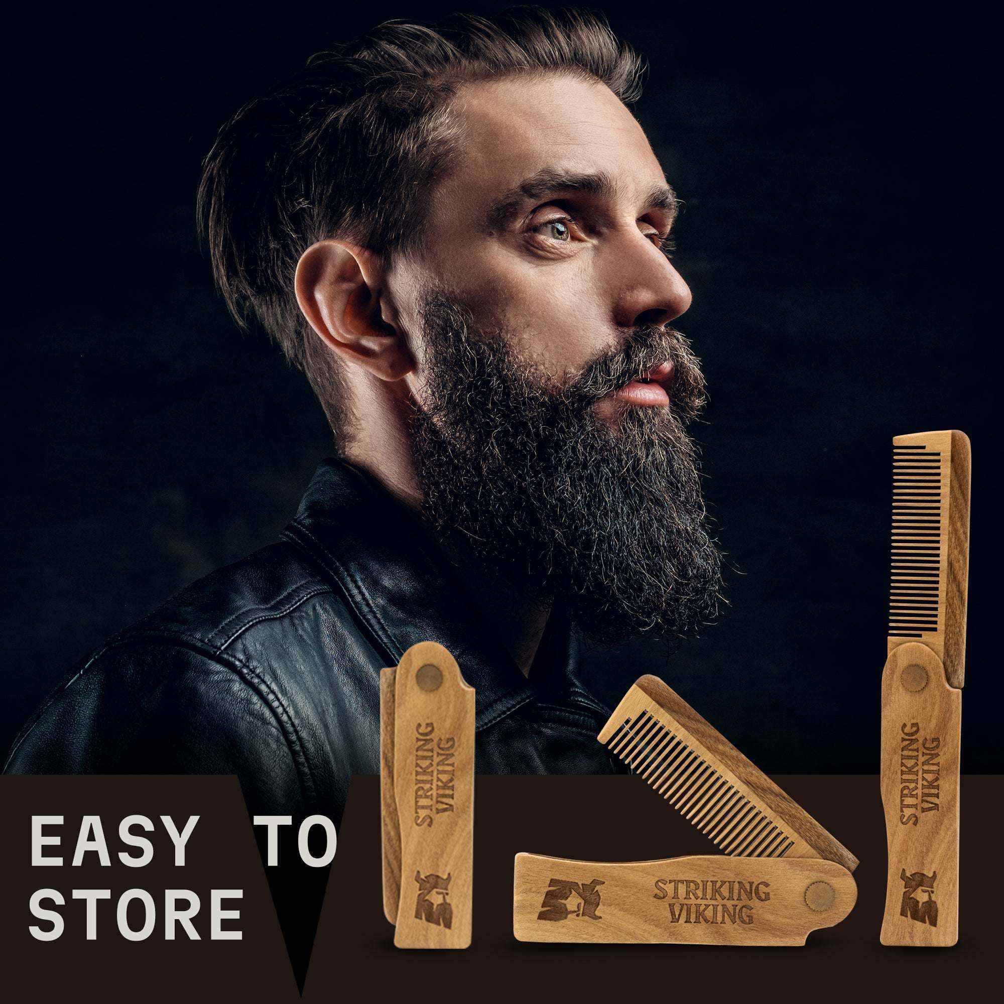 Folding Wooden Comb - Sandalwood