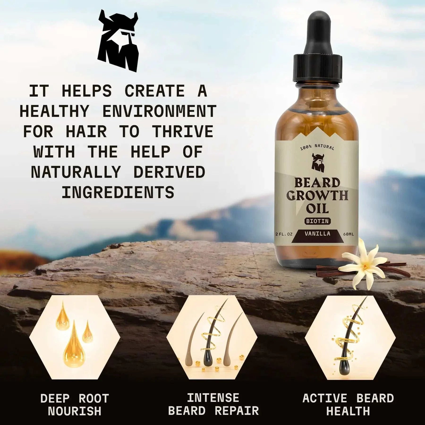 Beard Growth Oil for Men - Vanilla