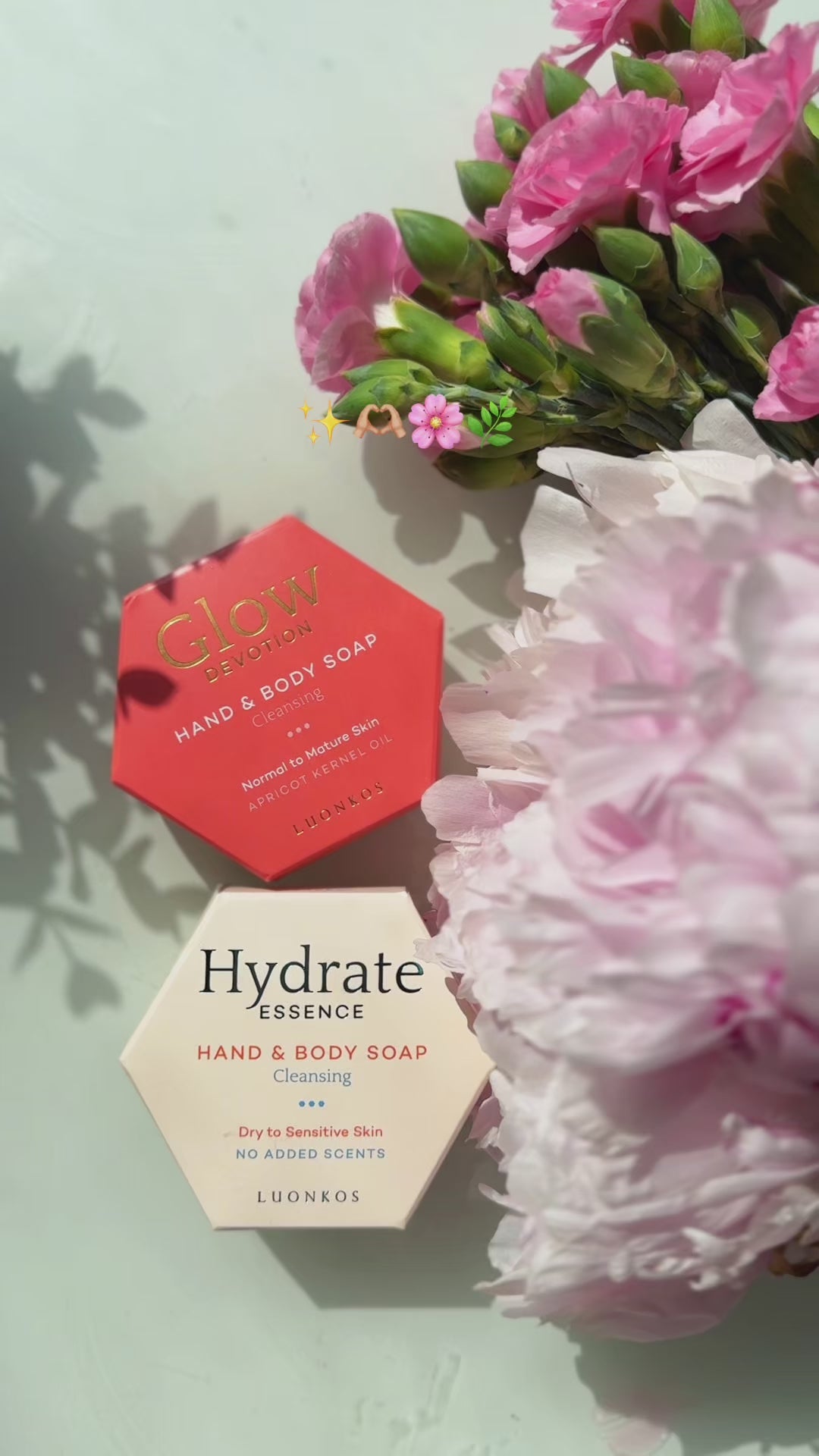 A pampering and fragrant pink soap for washing hands and body that cleanses effectively without drying the skin - a natural choice for skin care.
