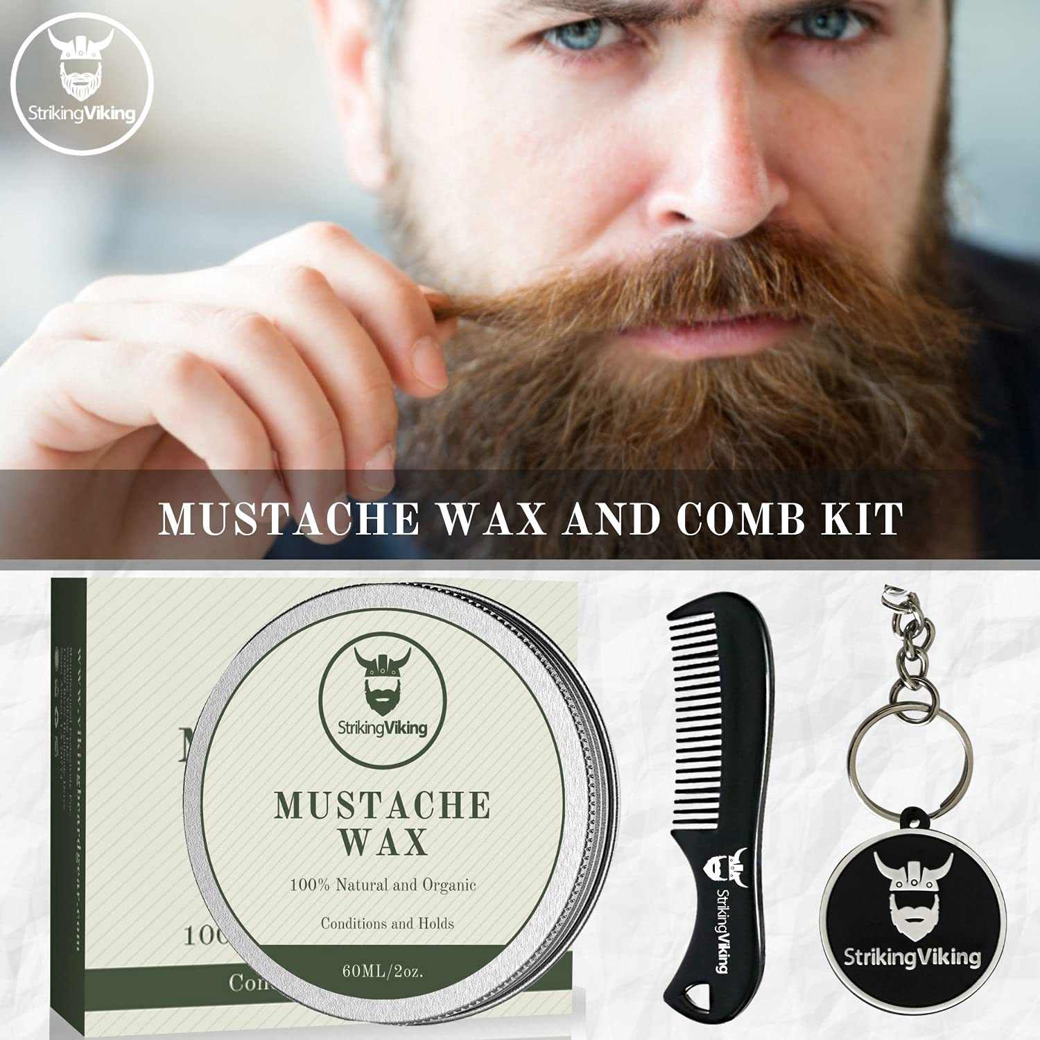 Mustache Wax and Comb