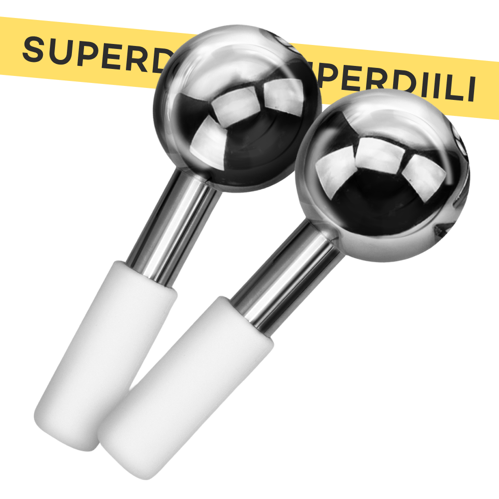 Stainless steel facial massage balls 2 pcs