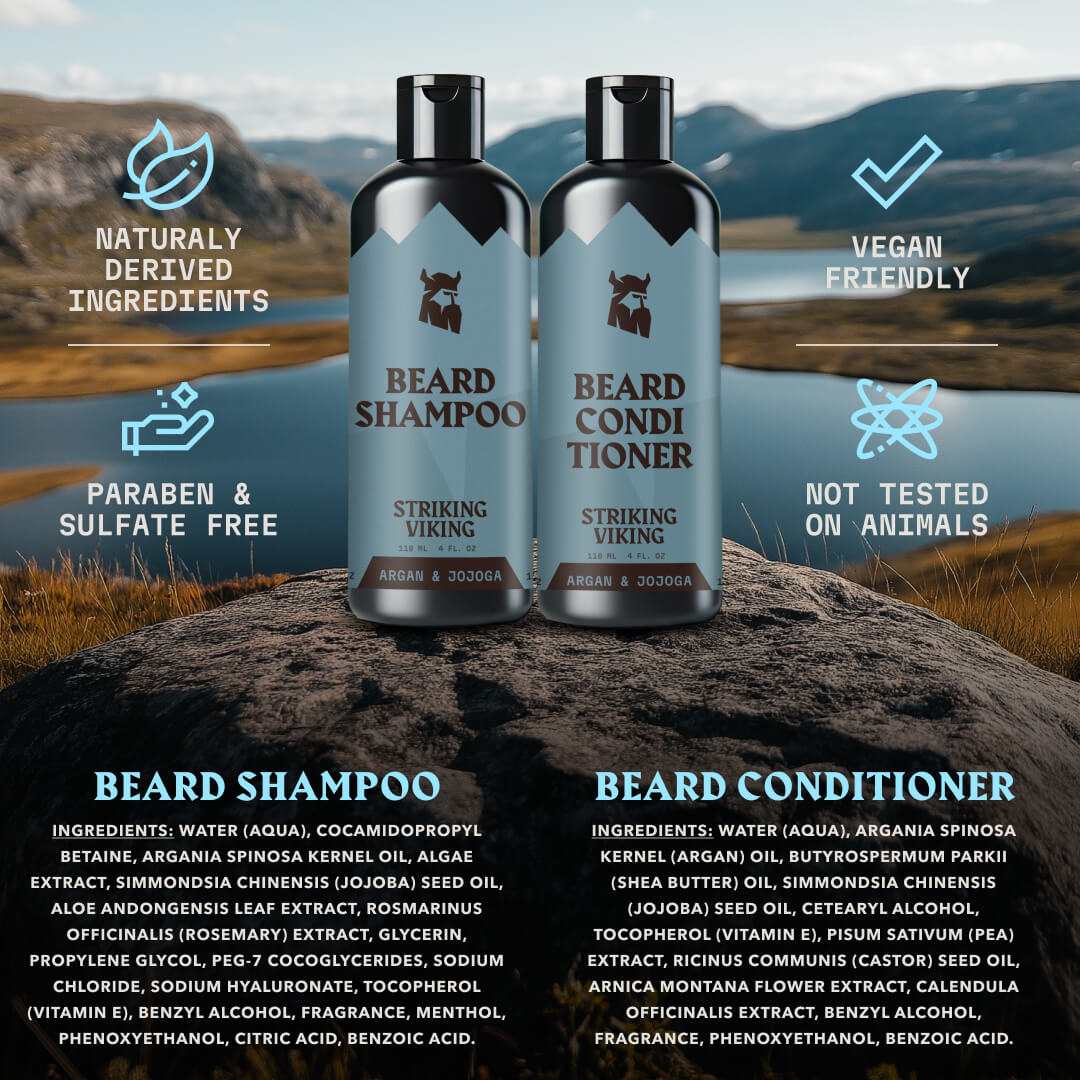 Beard Shampoo & Conditioner Cologne - Argan & Jojoba Oil