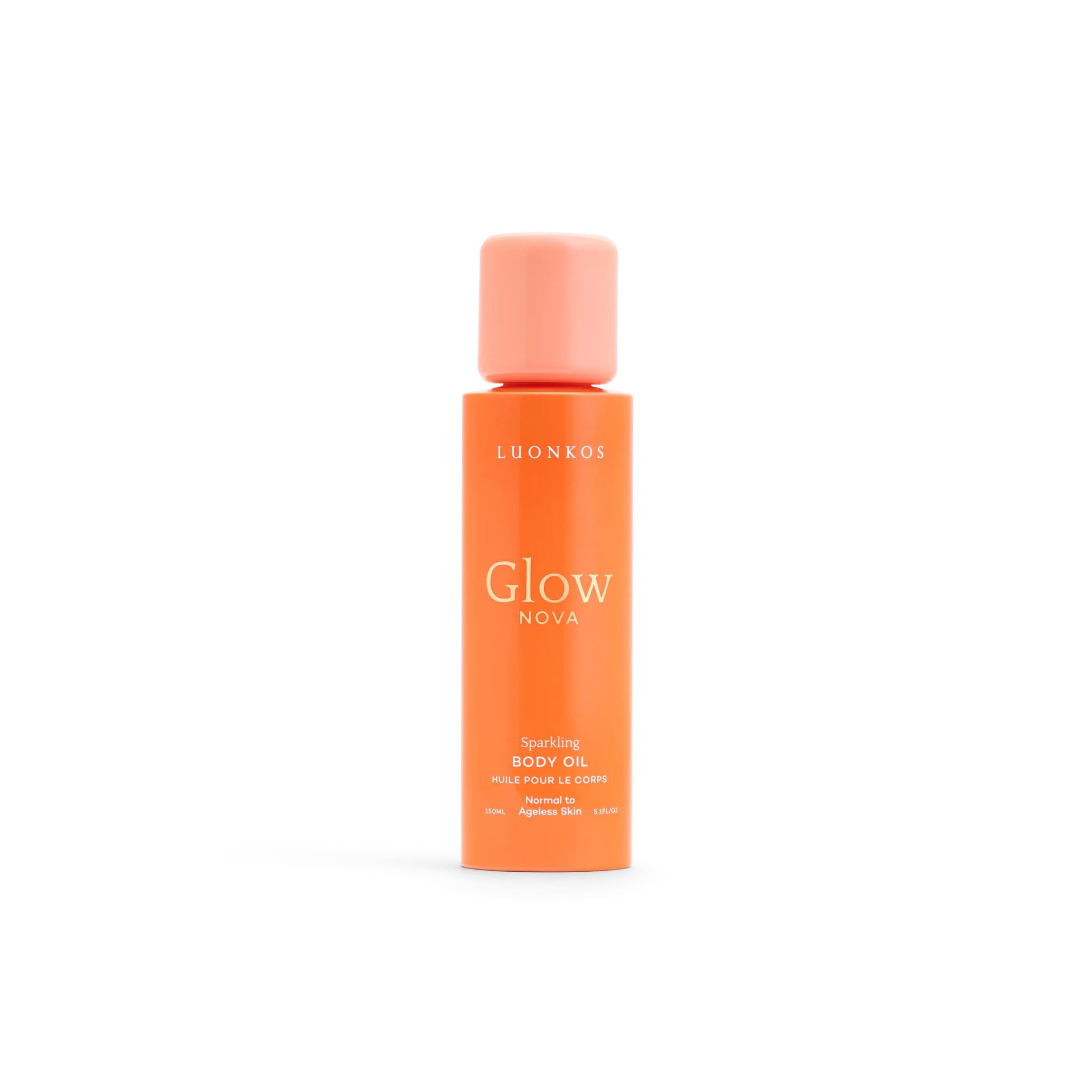 Nova Body Oil – a shimmering, nourishing body oil that softens, hydrates, and leaves your skin with a luxurious glow.