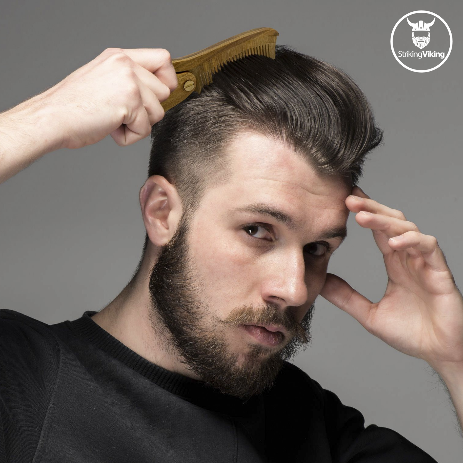 Folding Wooden Comb for Men