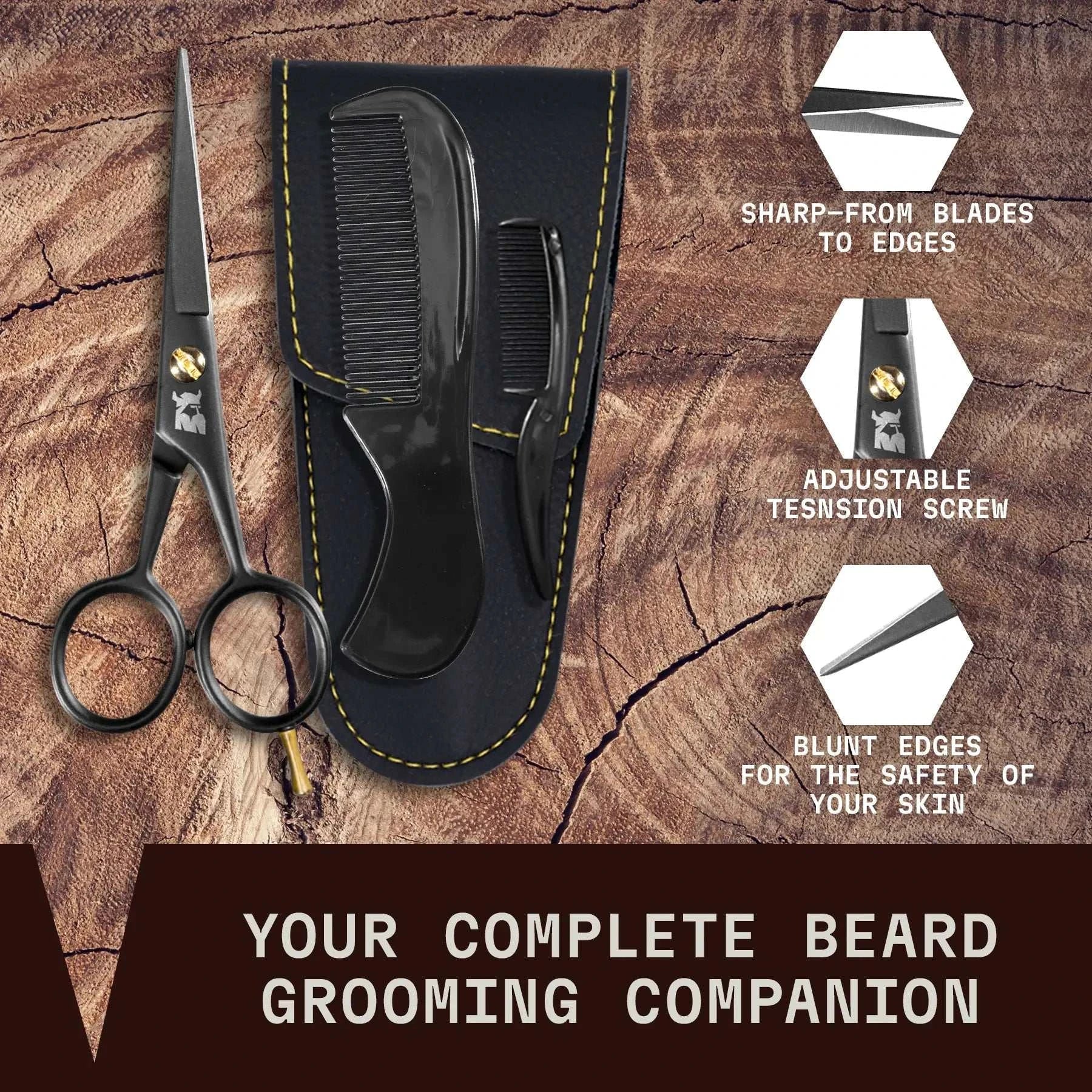 Beard and Mustache Scissors Kit for Men