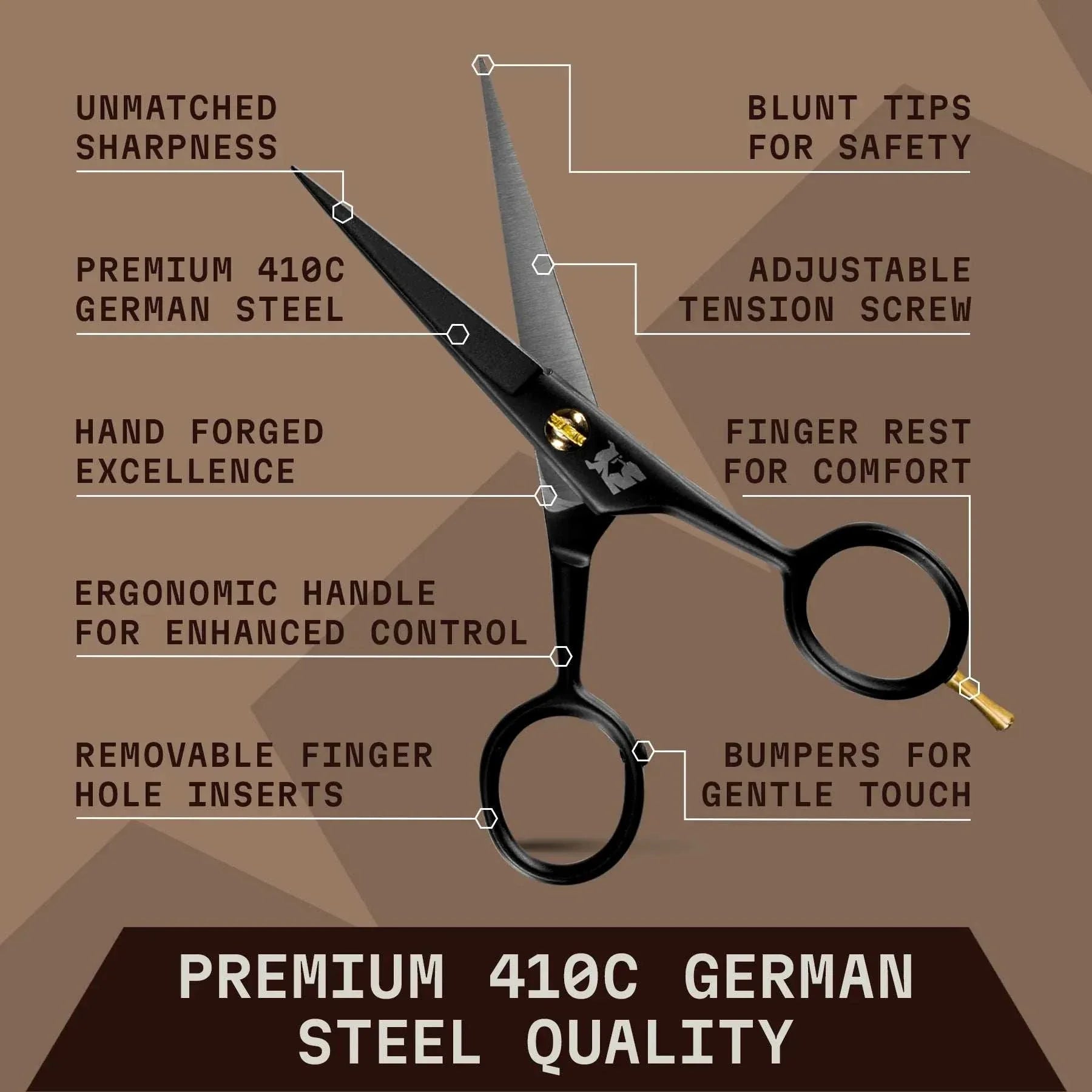 Beard and Mustache Scissors Kit for Men