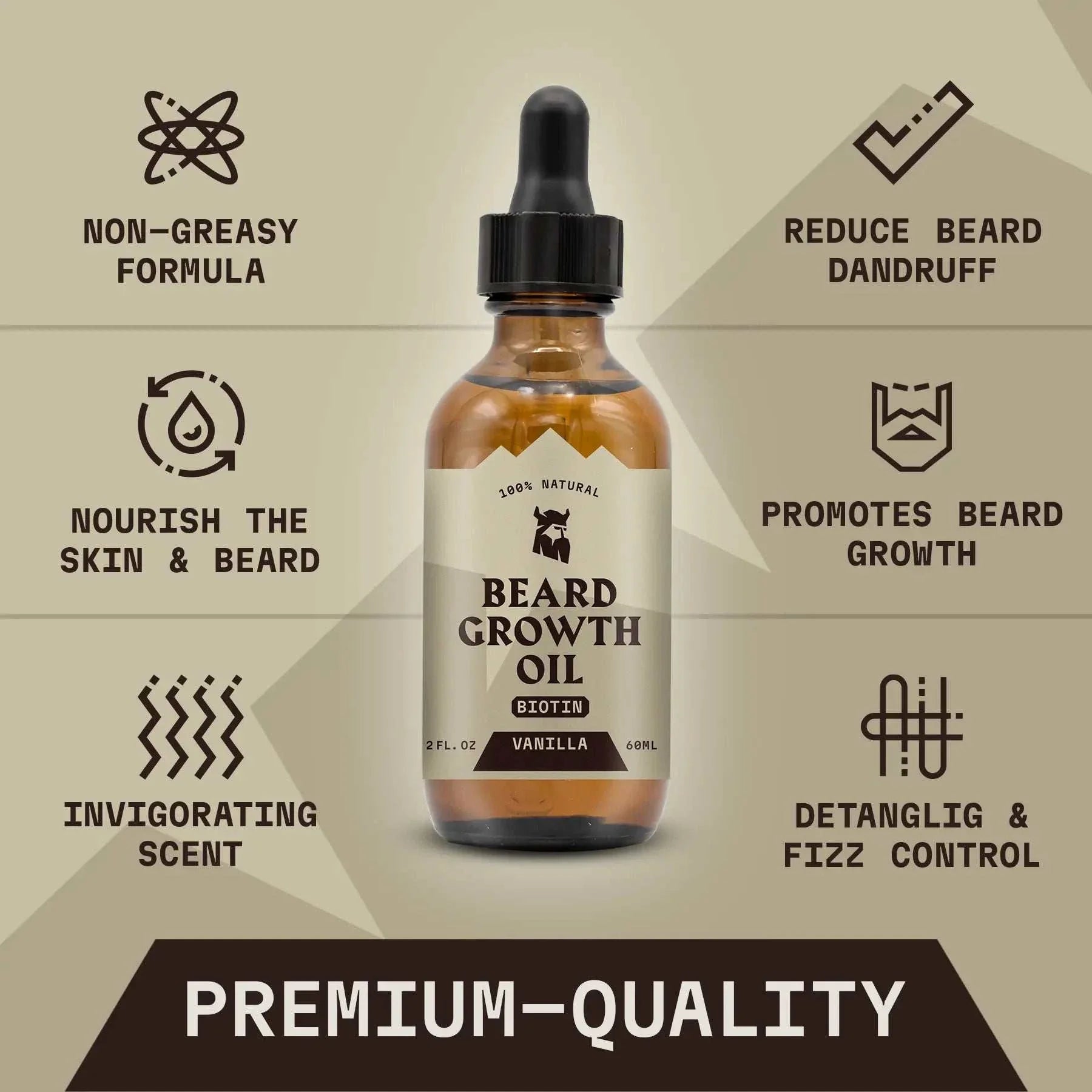 Beard Growth Oil for Men - Vanilla